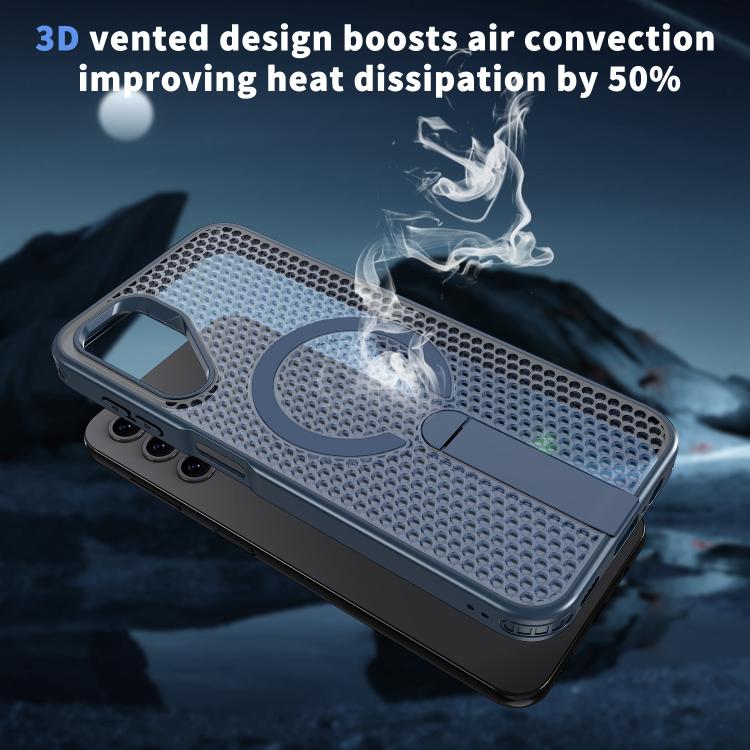 For Galaxy A14 4G / 5G Honeycomb Cooling MagSafe Holder Phone Case