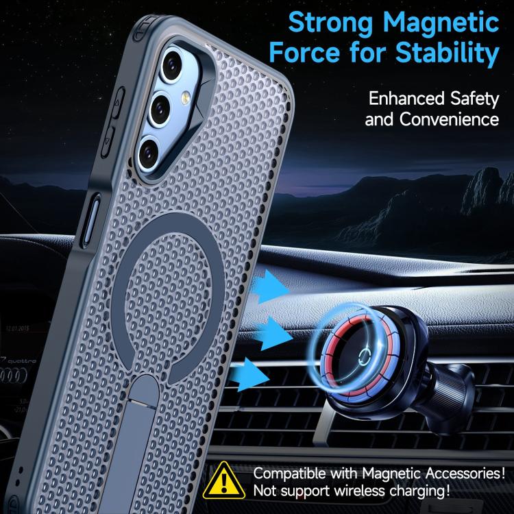 For Galaxy A14 4G / 5G Honeycomb Cooling MagSafe Holder Phone Case