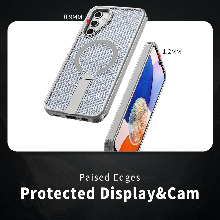 For Galaxy A14 4G / 5G Honeycomb Cooling MagSafe Holder Phone Case