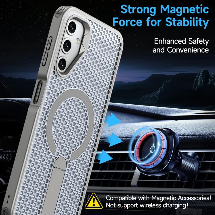 For Galaxy A14 4G / 5G Honeycomb Cooling MagSafe Holder Phone Case