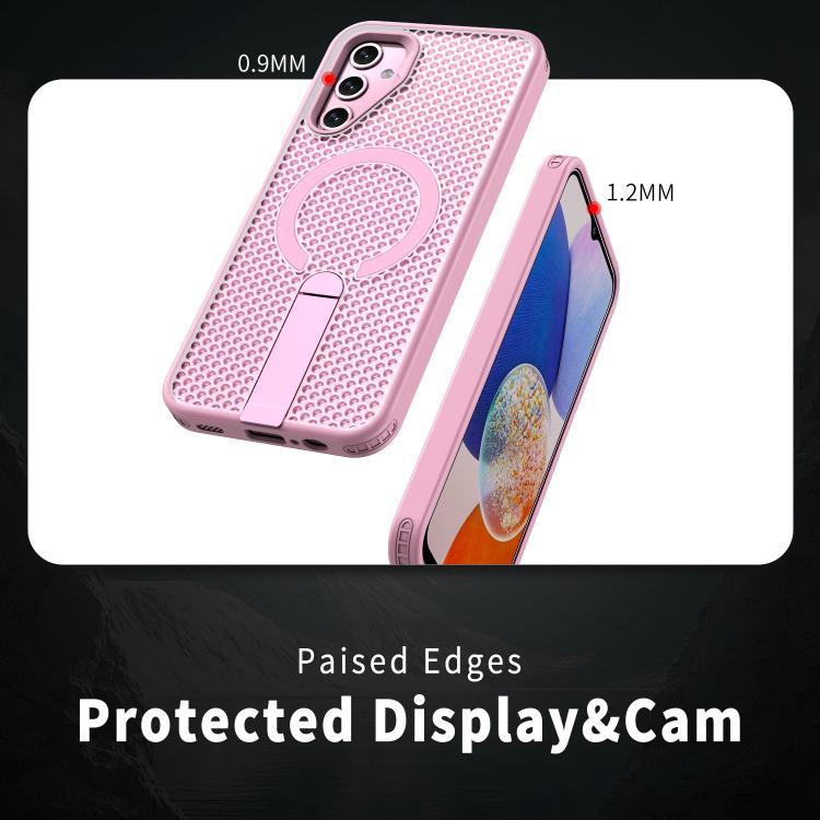 For Galaxy A14 4G / 5G Honeycomb Cooling MagSafe Holder Phone Case