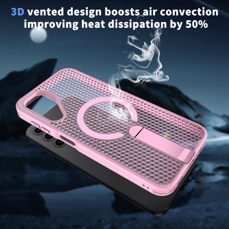 For Galaxy A14 4G / 5G Honeycomb Cooling MagSafe Holder Phone Case
