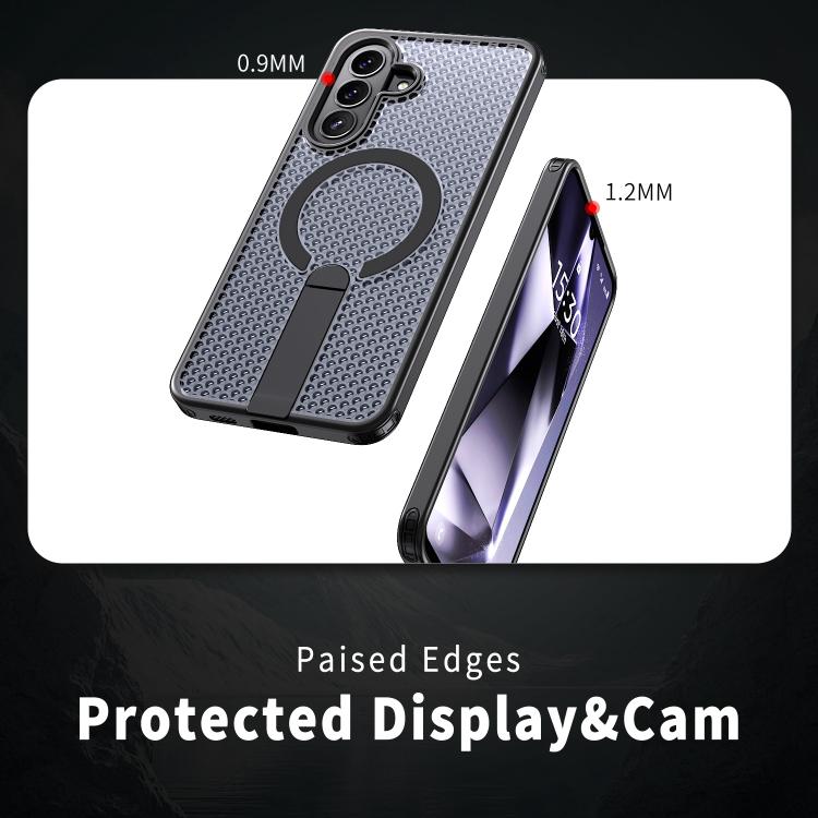 For Galaxy A37 5G Honeycomb Cooling MagSafe Holder Phone Case