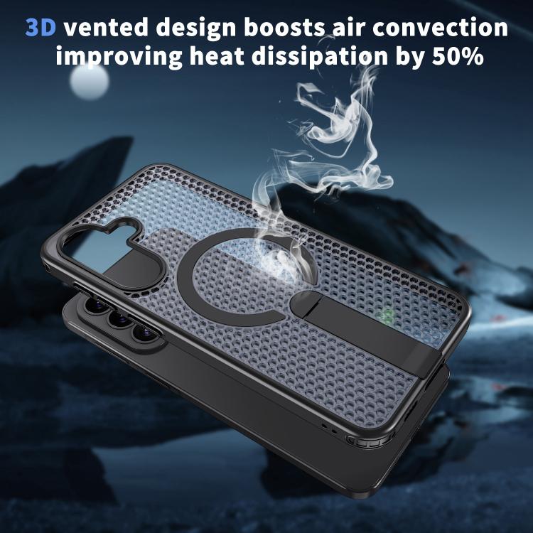 For Galaxy A37 5G Honeycomb Cooling MagSafe Holder Phone Case