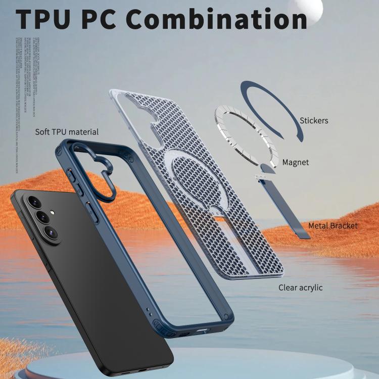 For Galaxy A37 5G Honeycomb Cooling MagSafe Holder Phone Case