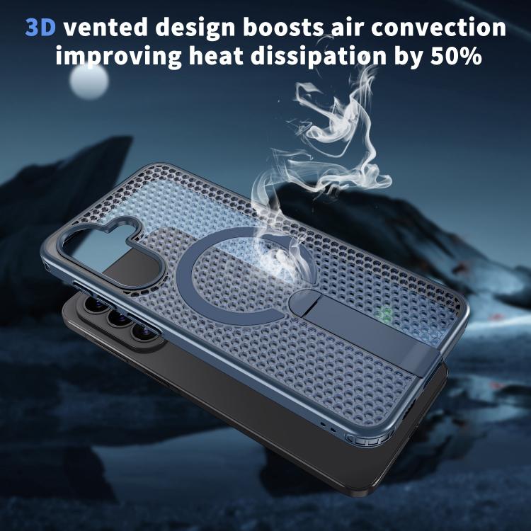 For Galaxy A37 5G Honeycomb Cooling MagSafe Holder Phone Case