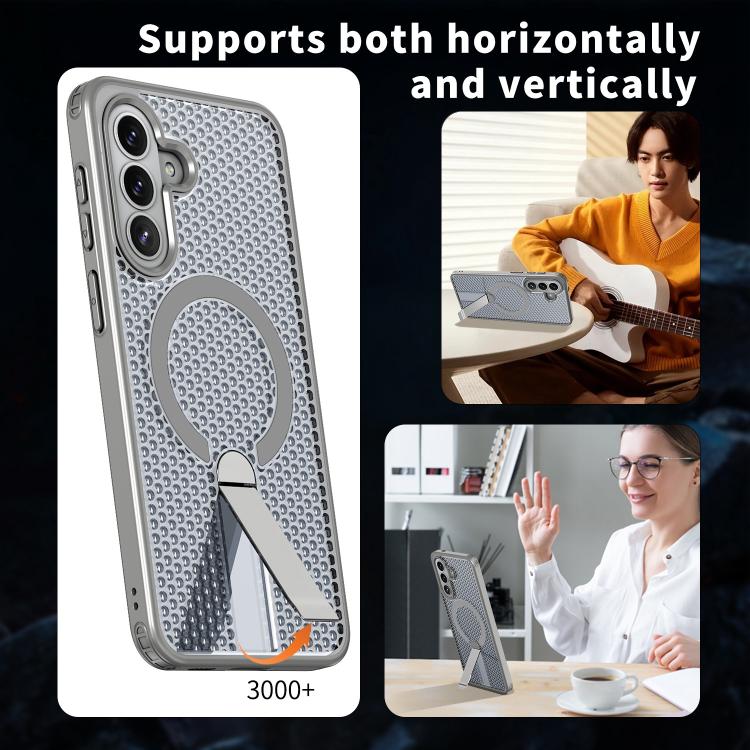 For Galaxy A37 5G Honeycomb Cooling MagSafe Holder Phone Case