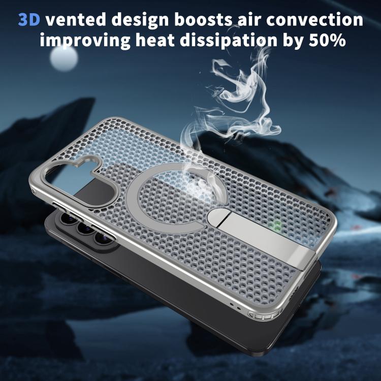 For Galaxy A37 5G Honeycomb Cooling MagSafe Holder Phone Case
