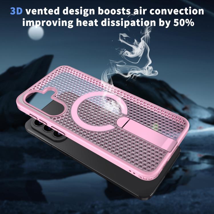 For Galaxy A37 5G Honeycomb Cooling MagSafe Holder Phone Case