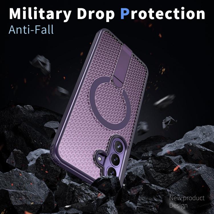 For Galaxy A37 5G Honeycomb Cooling MagSafe Holder Phone Case