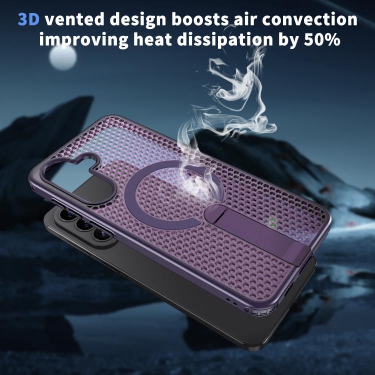 For Galaxy A37 5G Honeycomb Cooling MagSafe Holder Phone Case