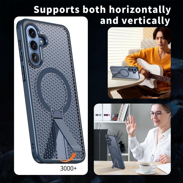 For Galaxy A57 5G Honeycomb Cooling MagSafe Holder Phone Case