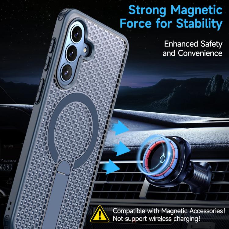 For Galaxy A57 5G Honeycomb Cooling MagSafe Holder Phone Case