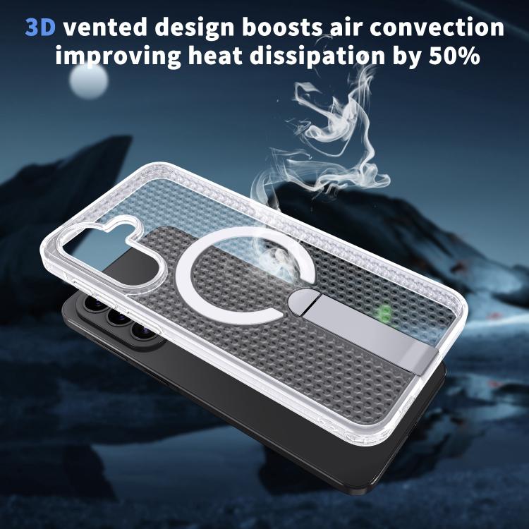 For Galaxy A57 5G Honeycomb Cooling MagSafe Holder Phone Case