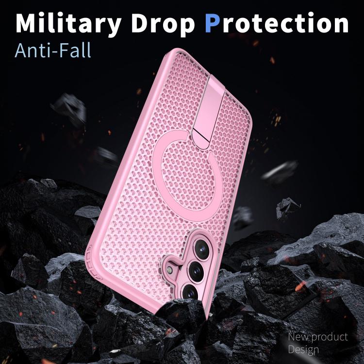 For Galaxy A57 5G Honeycomb Cooling MagSafe Holder Phone Case