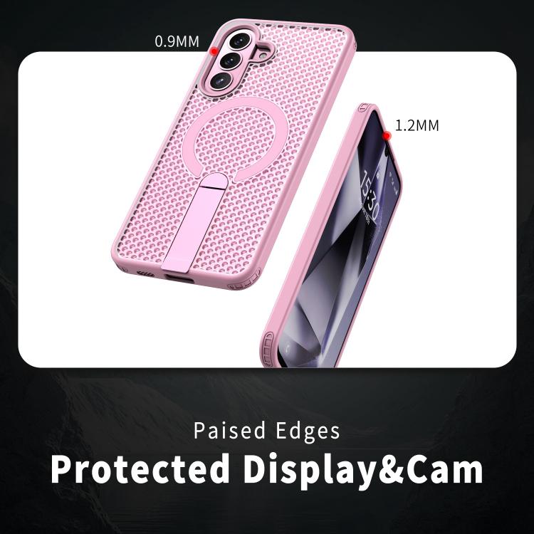 For Galaxy A57 5G Honeycomb Cooling MagSafe Holder Phone Case