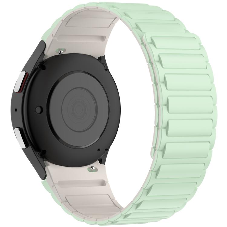 For Galaxy Watch 7 / 6 / 5 / 4 Three Beads Magnetic Silicone Watch Band