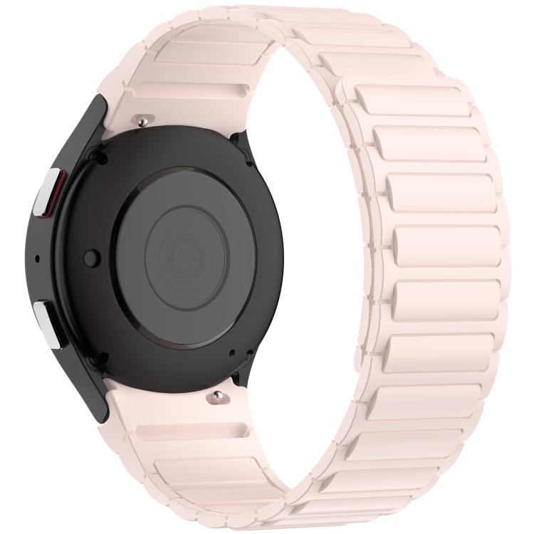For Galaxy Watch 7 / 6 / 5 / 4 Three Beads Magnetic Silicone Watch Band