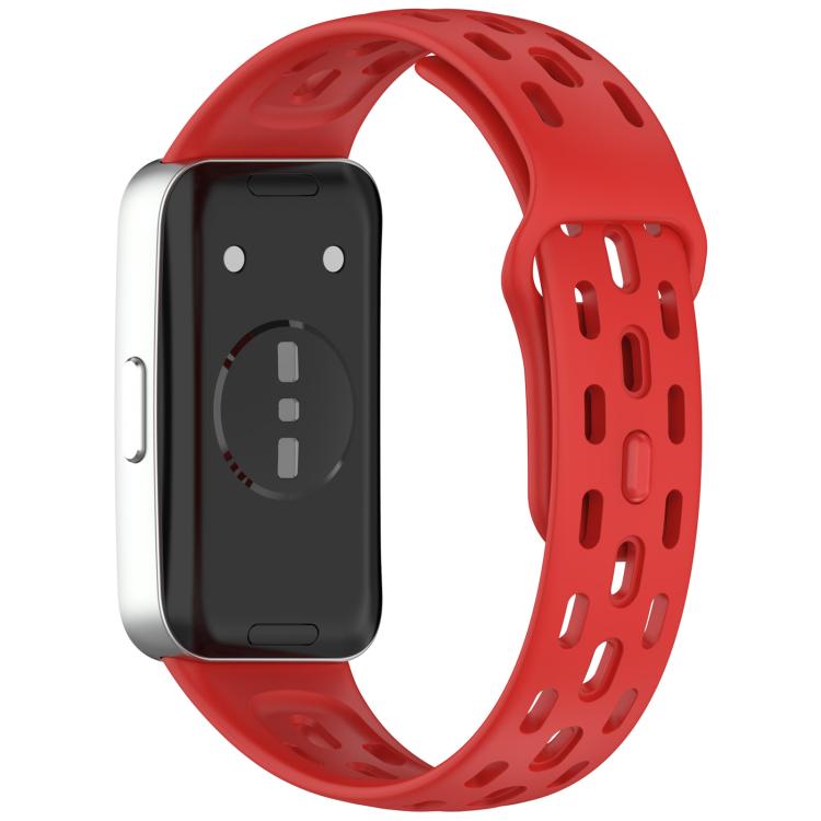For Huawei Band 10 / 9 / 8 Honeycomb Hole Breathable TPU Watch Band