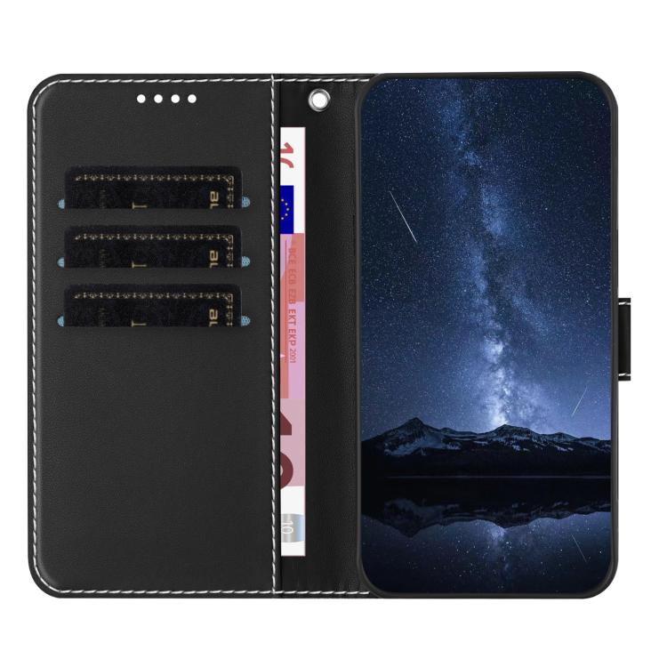 For TCL 605 Color Block Card Slots Vegan Leather Phone Case