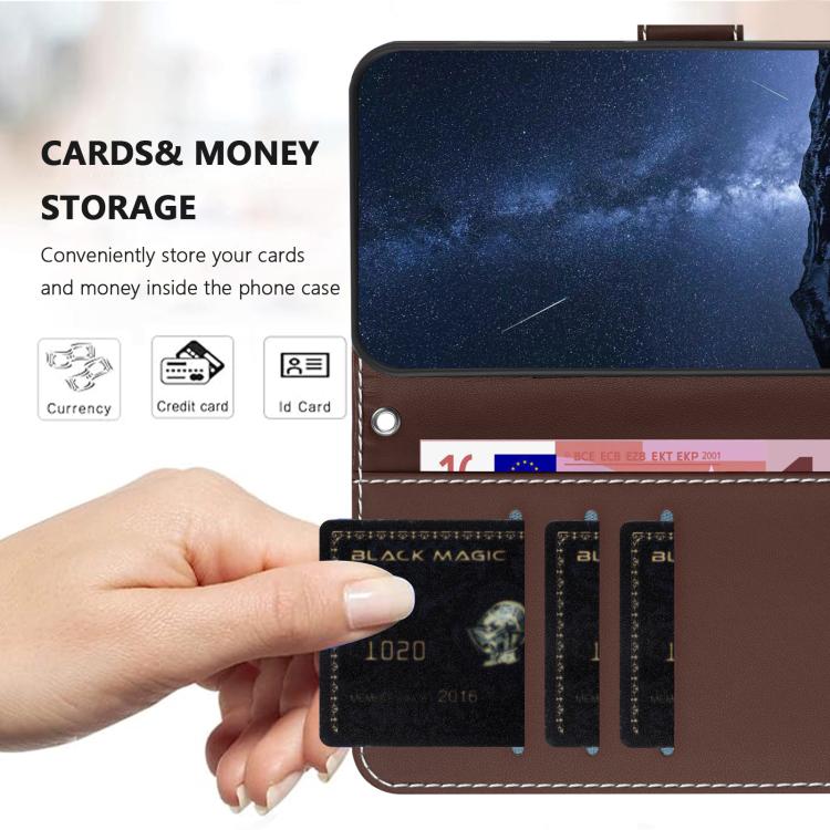 For Doogee Note 59 / 59 Pro Color Block Card Slots Vegan Leather Phone Case