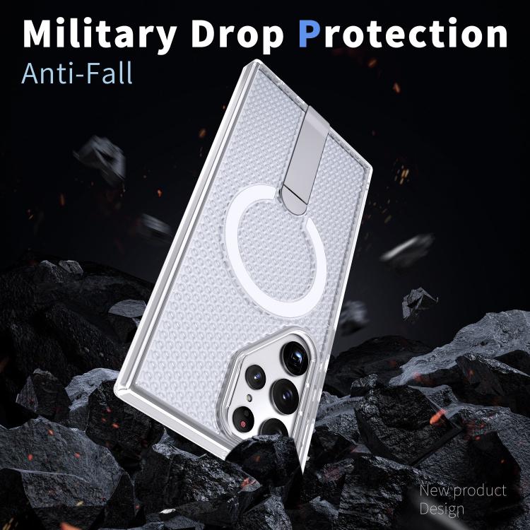 For Galaxy S22 Ultra 5G Honeycomb Cooling MagSafe Holder Phone Case