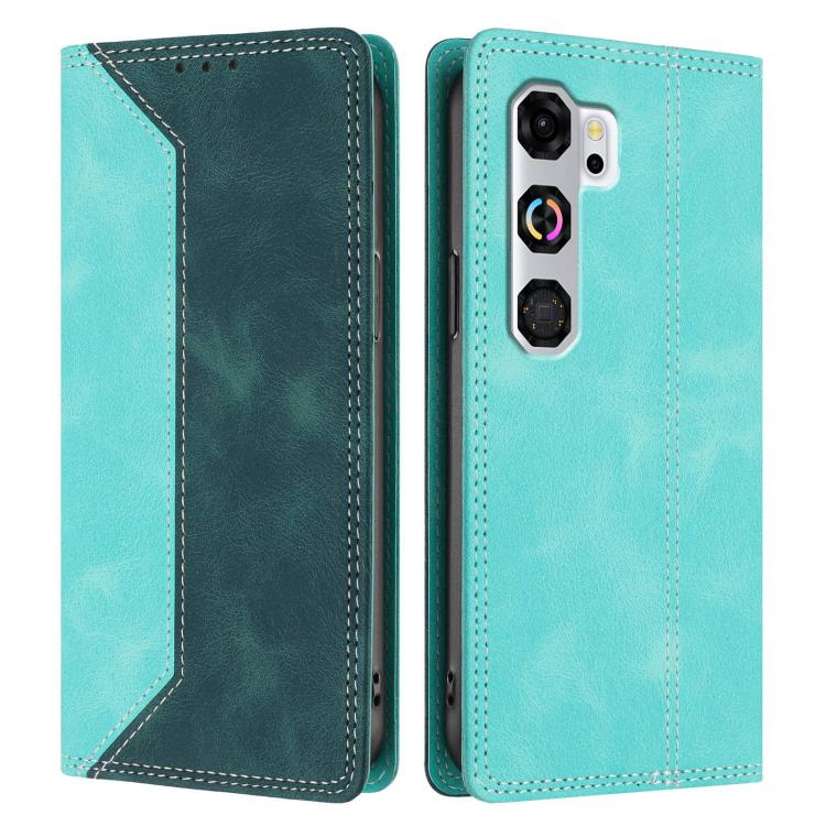 For ZTE nubia Neo 5 GT Skin Feel Two-tone RFID Blocking Vegan Leather Phone Case