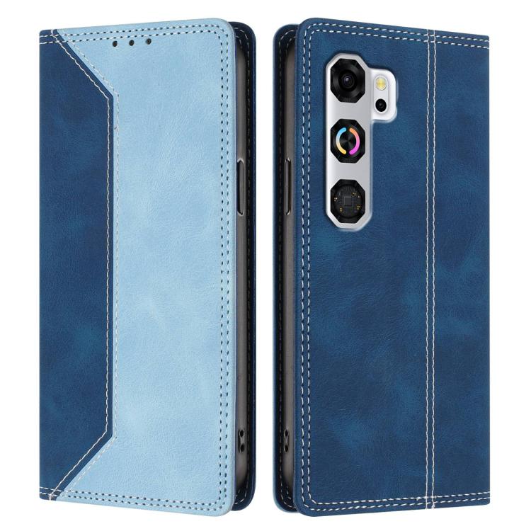 For ZTE nubia Neo 5 GT Skin Feel Two-tone RFID Blocking Vegan Leather Phone Case