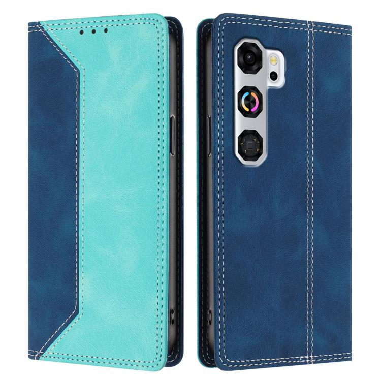 For ZTE nubia Neo 5 GT Skin Feel Two-tone RFID Blocking Vegan Leather Phone Case
