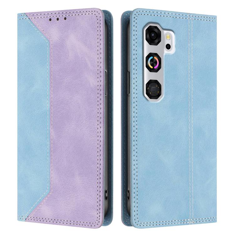 For ZTE nubia Neo 5 GT Skin Feel Two-tone RFID Blocking Vegan Leather Phone Case