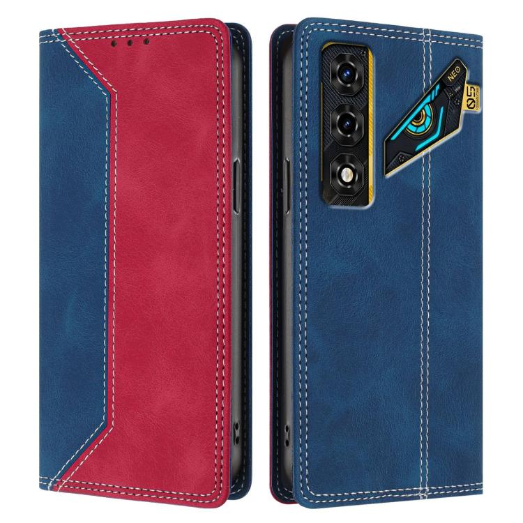 For ZTE nubia Neo 5 Pro Skin Feel Two-tone RFID Blocking Vegan Leather Phone Case