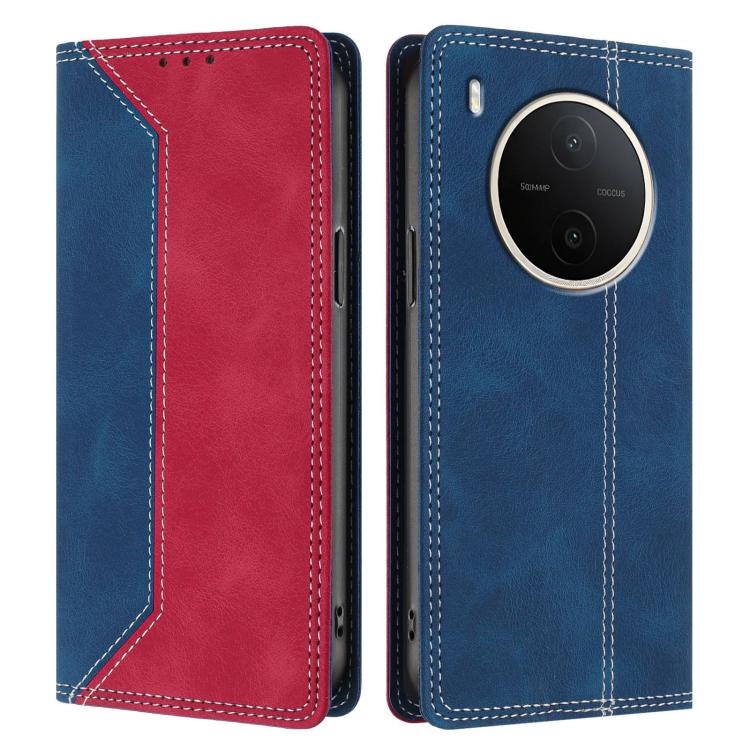 For vivo Y600 Pro Skin Feel Two-tone RFID Blocking Vegan Leather Phone Case