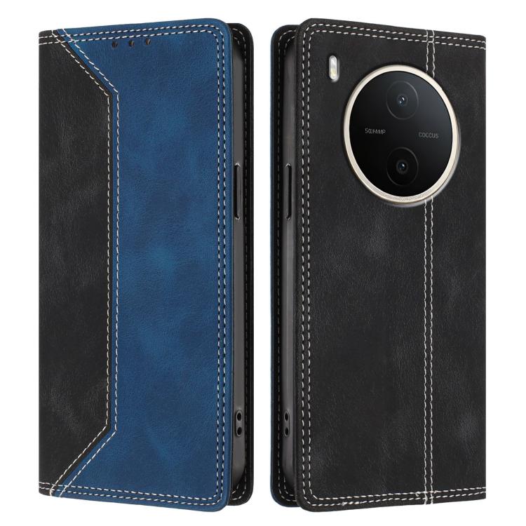 For vivo Y600 Pro Skin Feel Two-tone RFID Blocking Vegan Leather Phone Case