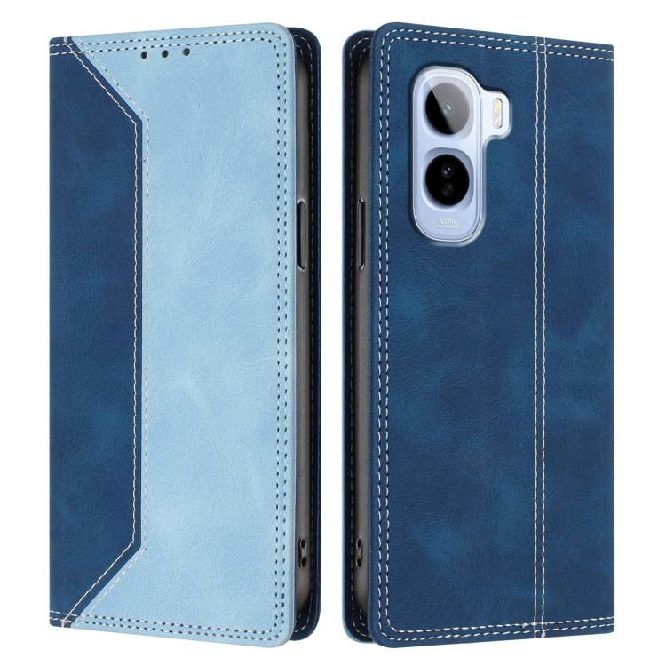 For vivo T5 Pro Skin Feel Two-tone RFID Blocking Vegan Leather Phone Case