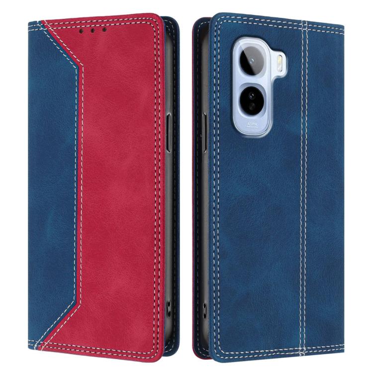 For vivo T5 Pro Skin Feel Two-tone RFID Blocking Vegan Leather Phone Case