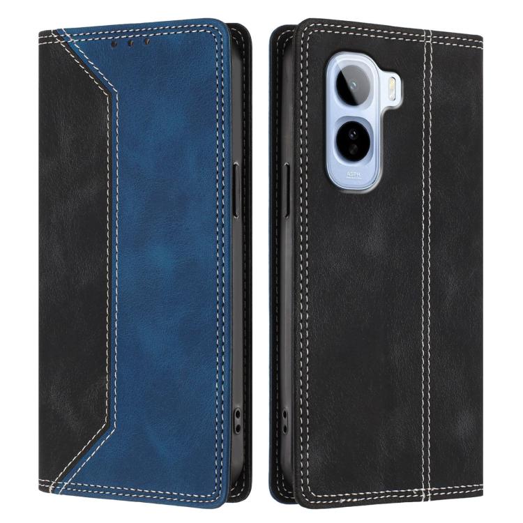 For vivo T5 Pro Skin Feel Two-tone RFID Blocking Vegan Leather Phone Case
