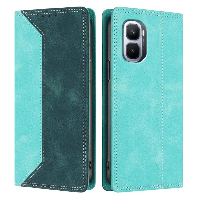 For Infinix GT 50 Pro 5G Skin Feel Two-tone RFID Blocking Vegan Leather Phone Case