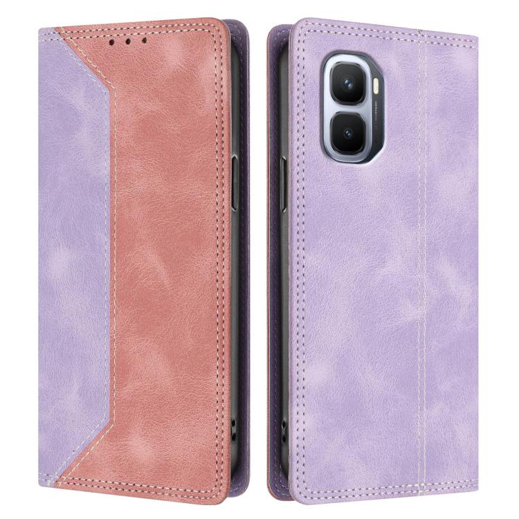 For Infinix GT 50 Pro 5G Skin Feel Two-tone RFID Blocking Vegan Leather Phone Case