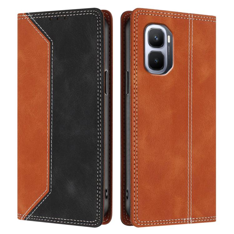 For Infinix GT 50 Pro 5G Skin Feel Two-tone RFID Blocking Vegan Leather Phone Case