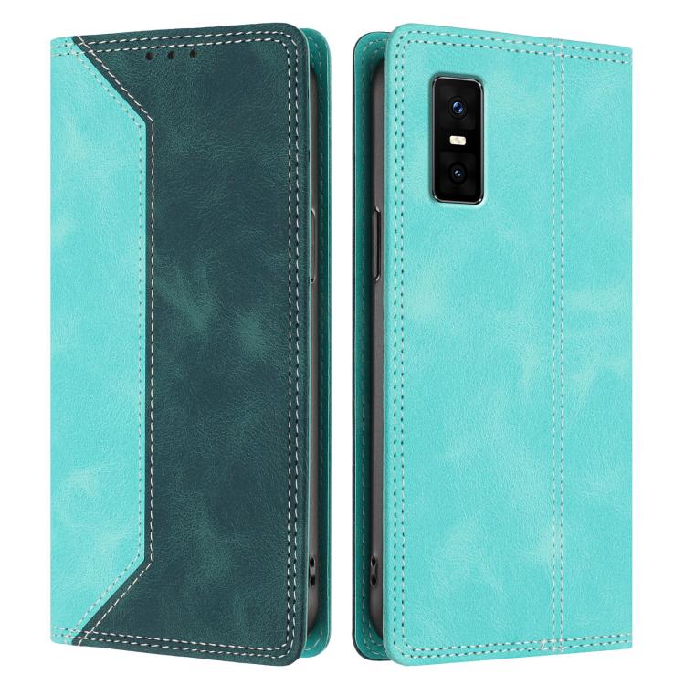 For Infinix GT 30 Pro Skin Feel Two-tone RFID Blocking Vegan Leather Phone Case