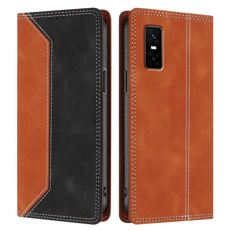 For Infinix GT 30 Pro Skin Feel Two-tone RFID Blocking Vegan Leather Phone Case