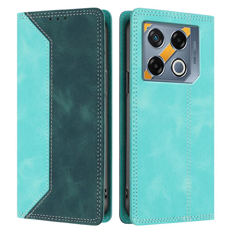 For Infinix GT 20 Pro Skin Feel Two-tone RFID Blocking Vegan Leather Phone Case