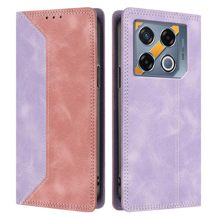 For Infinix GT 20 Pro Skin Feel Two-tone RFID Blocking Vegan Leather Phone Case