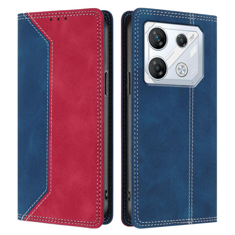 For Infinix GT 10 Pro Skin Feel Two-tone RFID Blocking Vegan Leather Phone Case