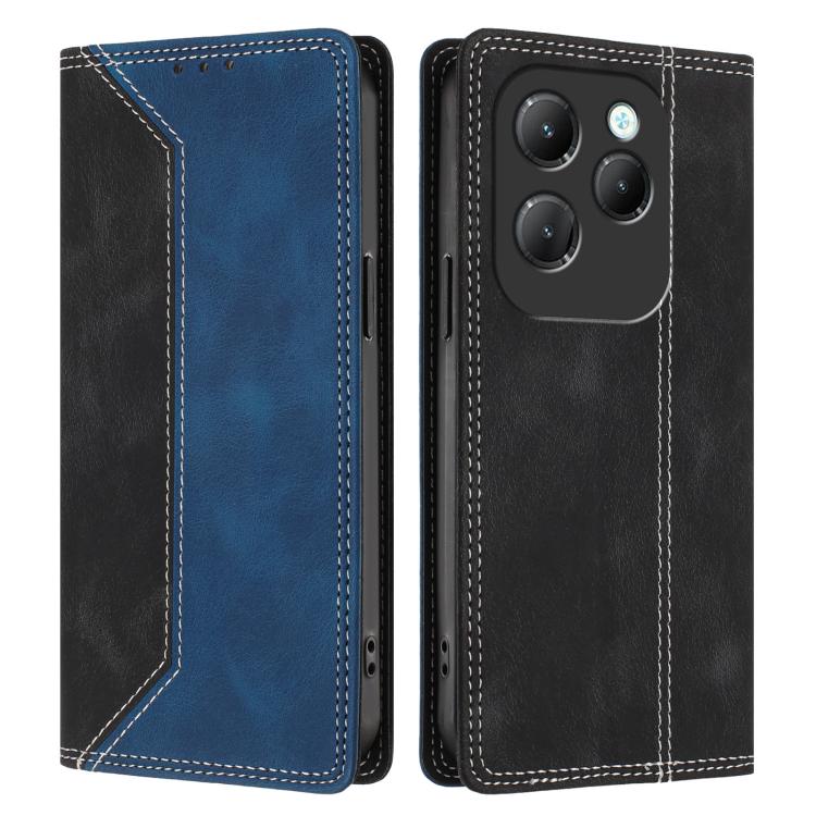 For Infinix Hot 40 / 40 Pro Skin Feel Two-tone RFID Blocking Vegan Leather Phone Case
