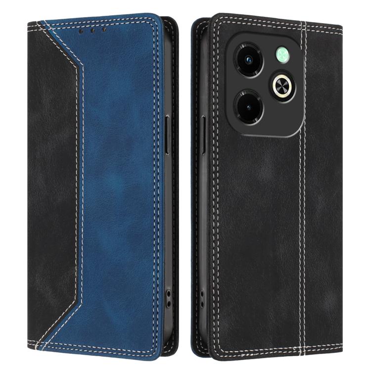 For Infinix Hot 40i Skin Feel Two-tone RFID Blocking Vegan Leather Phone Case