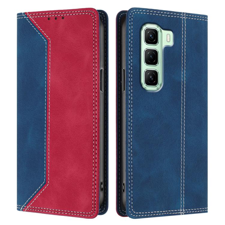 For Infinix Hot 50 4G Skin Feel Two-tone RFID Blocking Vegan Leather Phone Case