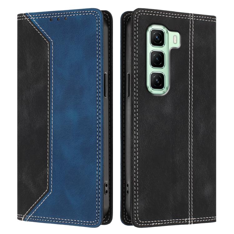 For Infinix Hot 50 4G Skin Feel Two-tone RFID Blocking Vegan Leather Phone Case
