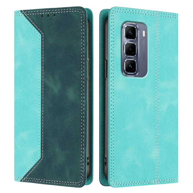 For Infinix Hot 50 Pro+ 4G Skin Feel Two-tone RFID Blocking Vegan Leather Phone Case