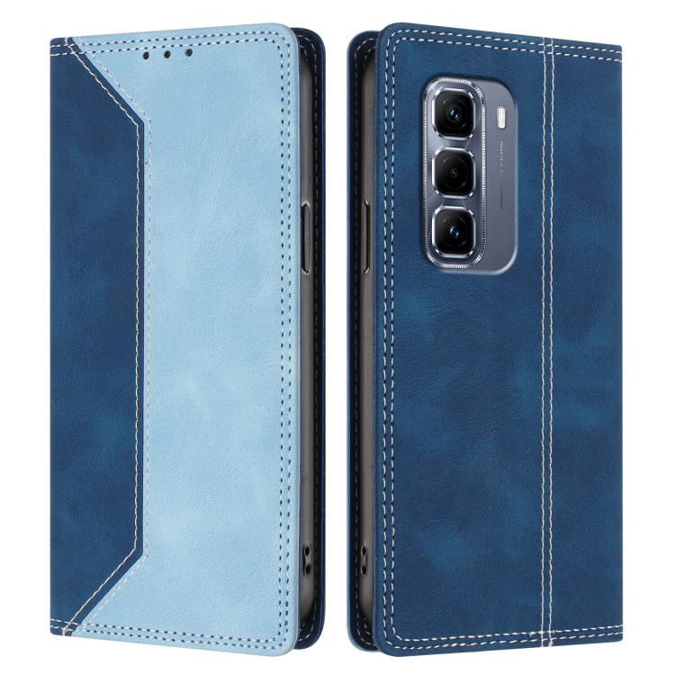 For Infinix Hot 50 Pro+ 4G Skin Feel Two-tone RFID Blocking Vegan Leather Phone Case